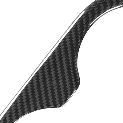 Real Molded Gloss Carbon Fiber Rear Cup Holder Cover for Tesla Model Y Juniper 2025-2026