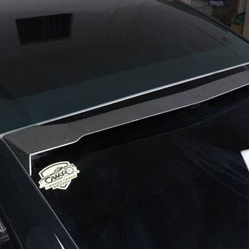 Real Molded Gloss Carbon Fiber Rear Roof Spoiler Wing For Tesla Model Y Juniper 2025-2026