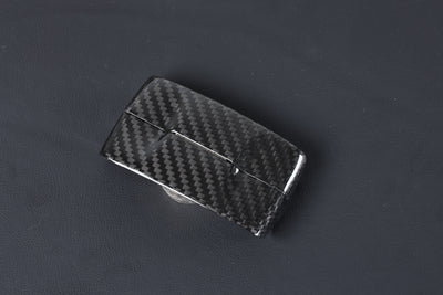 Real Molded Gloss Carbon Fiber Seat Belt Buckle For Tesla Model Y Juniper 2025-2026