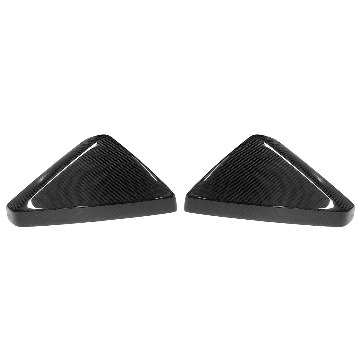 Real Molded Gloss Carbon Fiber Side Mirror Overlay Covers for Tesla Cybertruck 2024