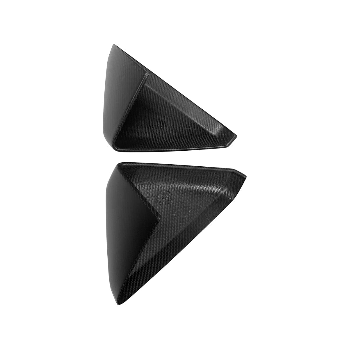 Real Molded Gloss Carbon Fiber Side Mirror Overlay Covers for Tesla Cybertruck 2024