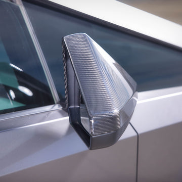 Real Molded Gloss Carbon Fiber Side Mirror Overlay Covers for Tesla Cybertruck 2025 - PimpMyEV
