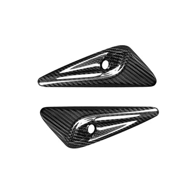 Real Molded Gloss Carbon Fiber Turn Signal Side Marker Overlay Camera Covers HW4 for Tesla Model 3 Highland 2024-2025