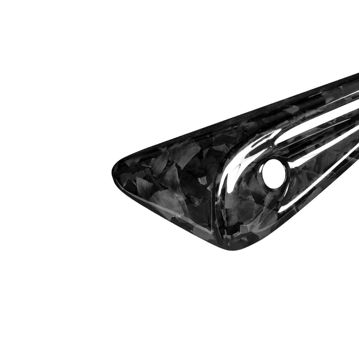 Real Molded Gloss Forged Carbon Fiber Turn Signal Side Marker Overlay Camera Covers HW4 for Tesla Model 3 Highland 2024-2025