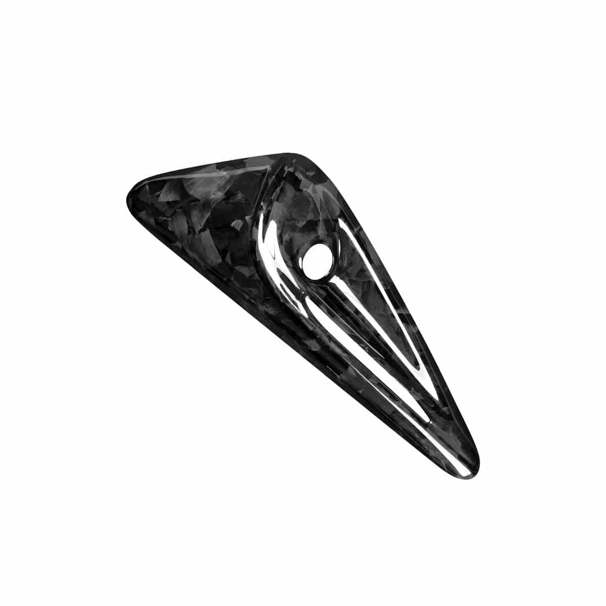 Real Molded Gloss Forged Carbon Fiber Turn Signal Side Marker Overlay Camera Covers HW4 for Tesla Model 3 Highland 2024-2025