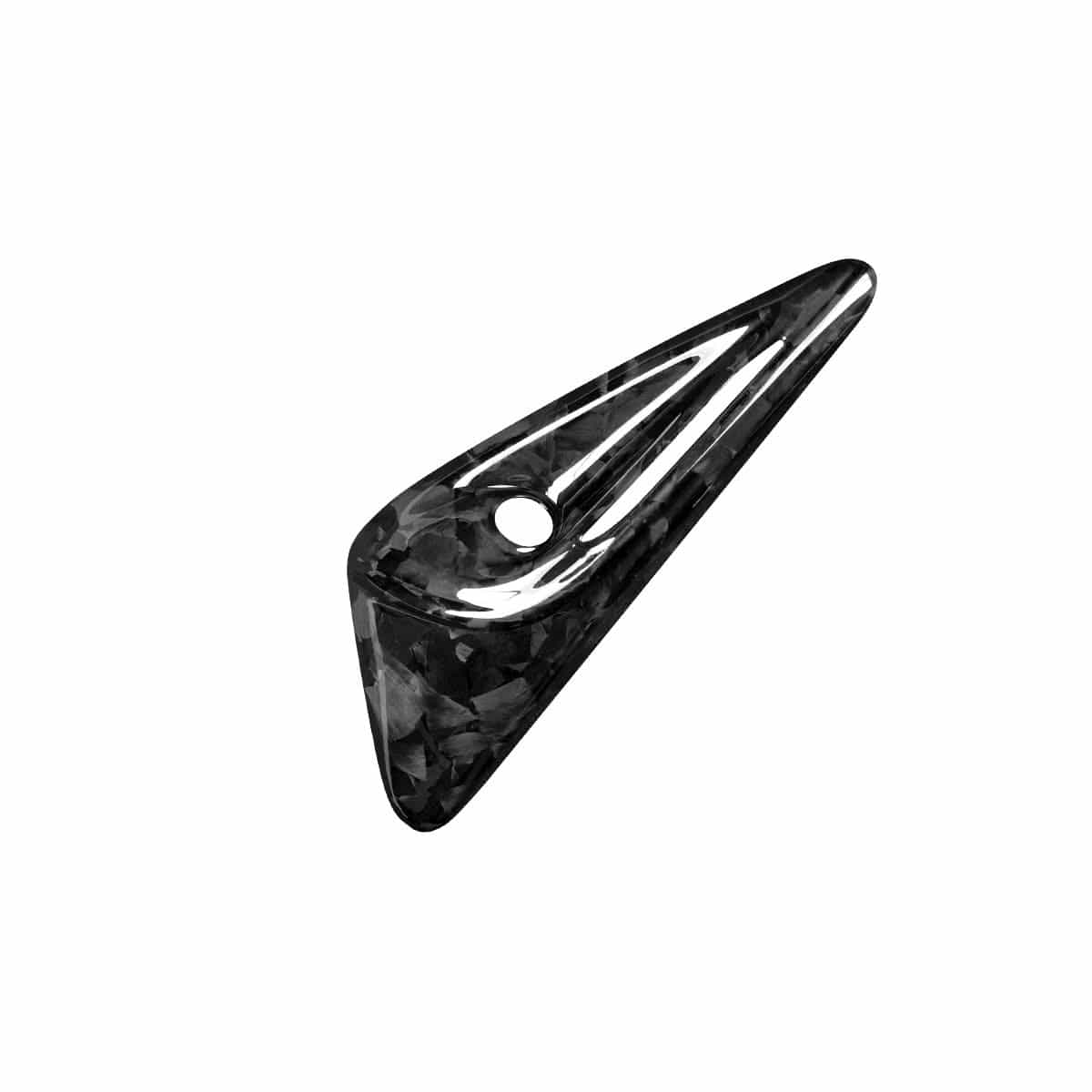 Real Molded Gloss Forged Carbon Fiber Turn Signal Side Marker Overlay Camera Covers HW4 for Tesla Model 3 Highland 2024-2025