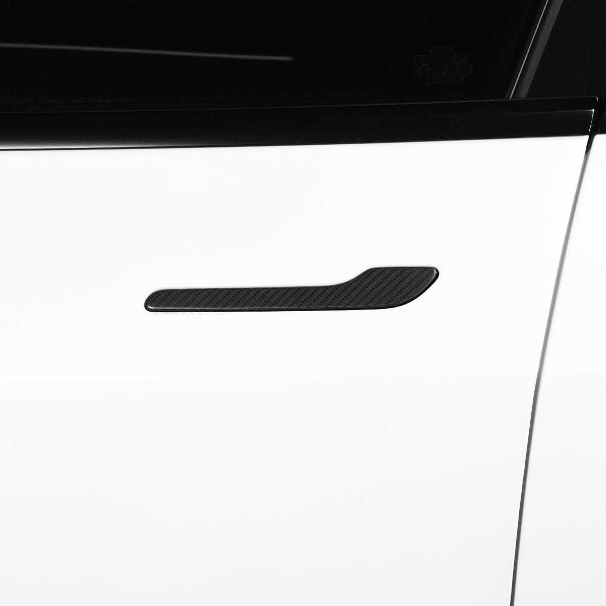 Real Molded Matte Carbon Fiber Door Handle Overlay Covers 4Pcs for Tesla Model 3 2023-2024 Highland - PimpMyEV