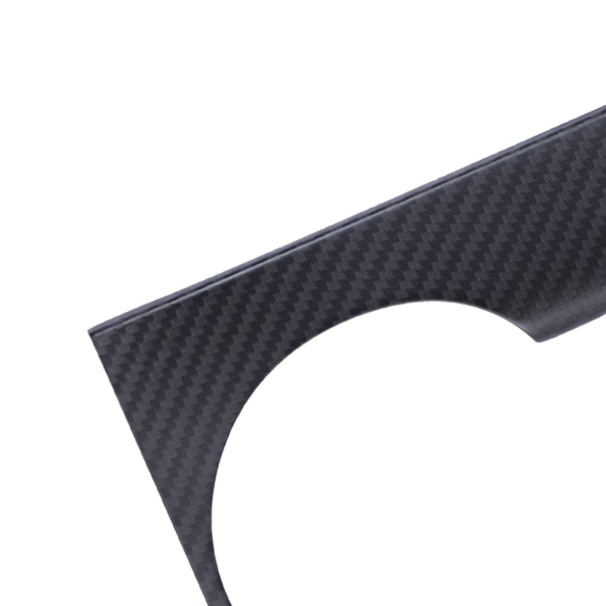 Real Molded Matte Carbon Fiber Front Cup Holder Overlay Cover for Tesla Model 3 2023-2024 Highland - PimpMyEV