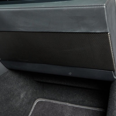 Real Molded Matte Carbon Fiber Glove Box Overlay Cover Sleeve For Tesla Model Y Juniper 2025-2026