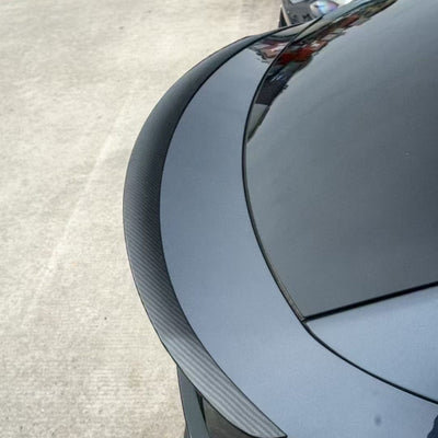 Real Molded Matte Carbon Fiber Performance Wing Spoiler Tesla Model Y Juniper 2025-2026