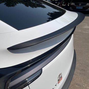 Real Molded Matte Carbon Fiber Performance Wing Spoiler Tesla Model Y Juniper 2025-2026