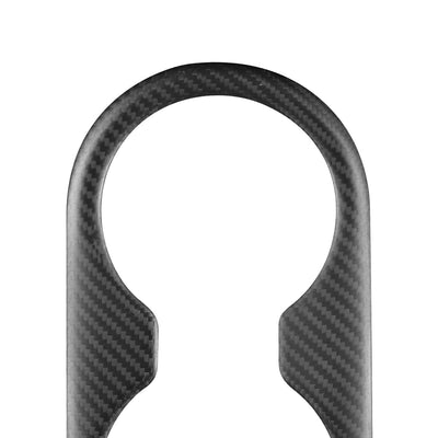 Real Molded Matte Carbon Fiber Rear Cup Holder Cover for Tesla Model Y Juniper 2025-2026