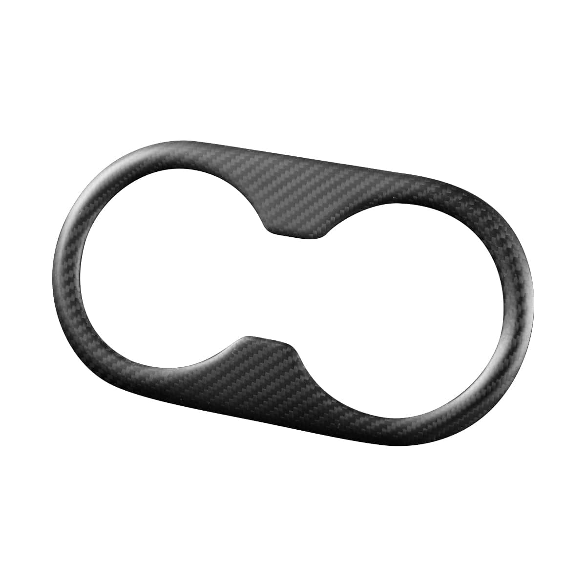 Real Molded Matte Carbon Fiber Rear Cup Holder Cover for Tesla Model Y Juniper 2025-2026