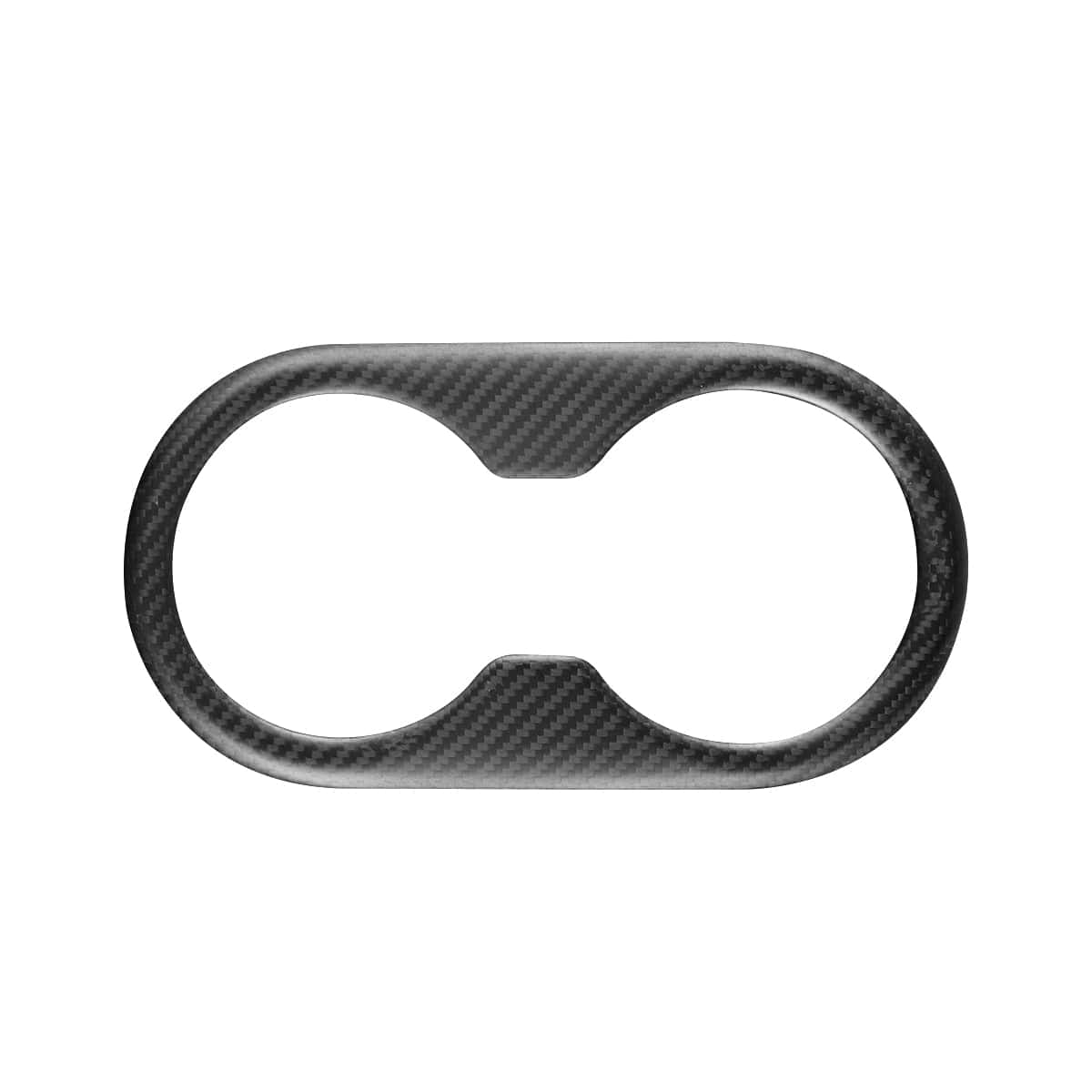 Real Molded Matte Carbon Fiber Rear Cup Holder Cover for Tesla Model Y Juniper 2025-2026