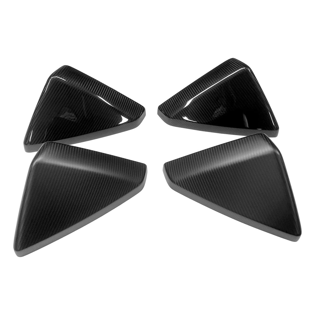 Real Molded Matte Carbon Fiber Side Mirror Overlay Covers for Tesla Cybertruck 2024