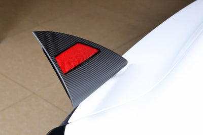 Real Molded Matte Carbon Fiber Tail Light Side Overlay Covers Set for Tesla Model 3 2023-2024 Highland - PimpMyEV