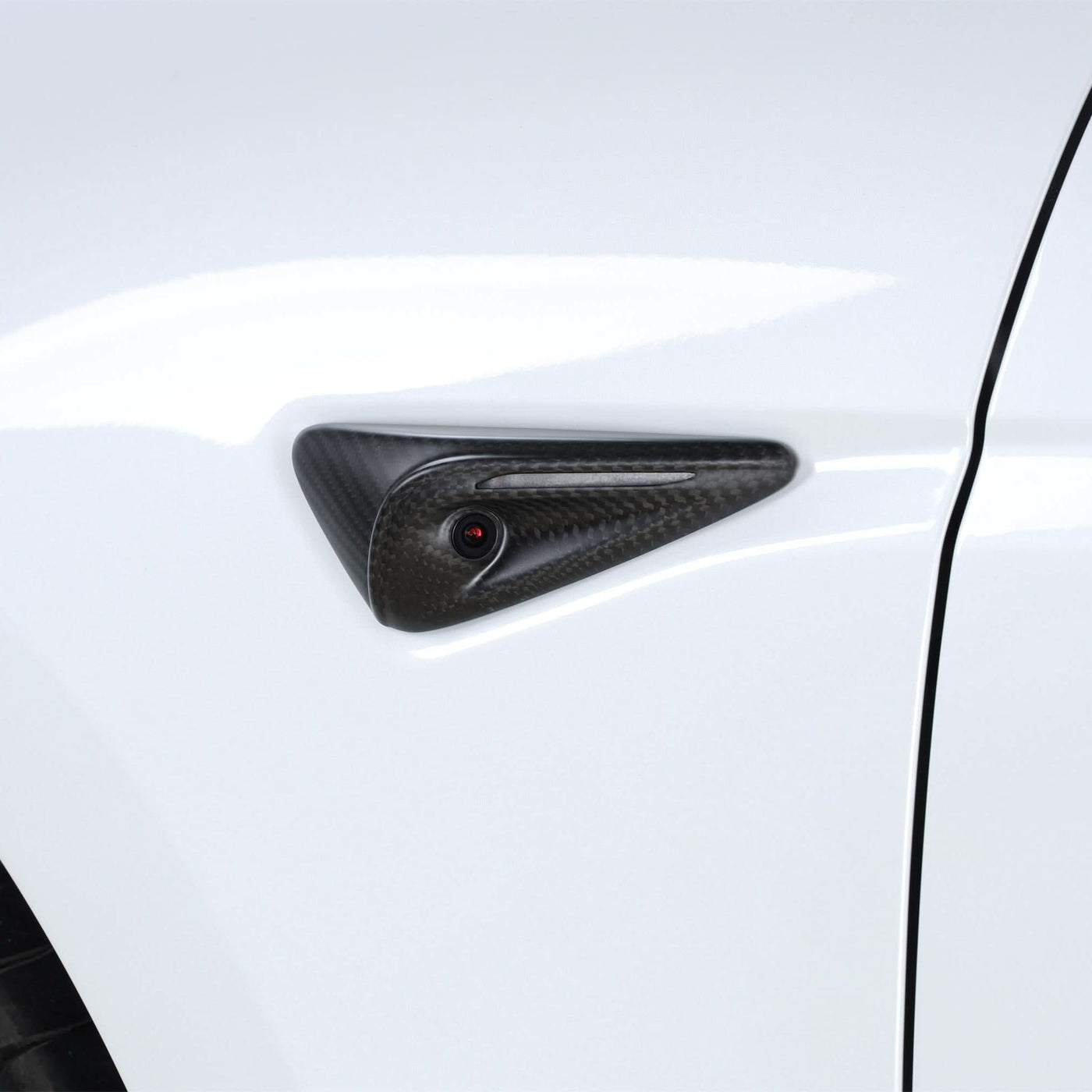 Real Molded Matte Carbon Fiber Turn Signal Side Marker Overlay Camera Covers HW4 for Tesla Model 3 Highland 2024-2025