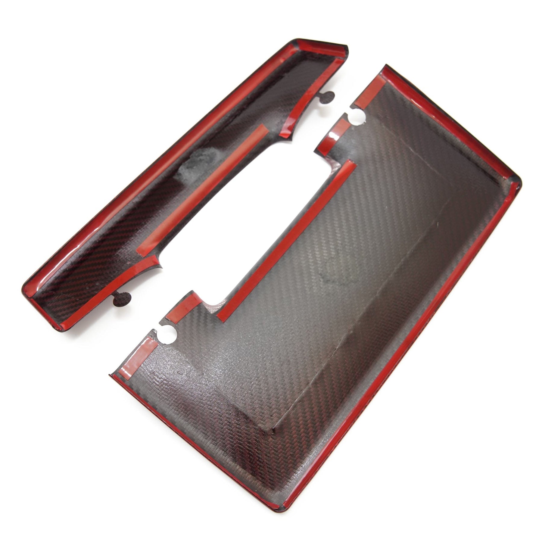Car Rear Overlay Real Molded RED Carbon Screen Rear Overlay Cover for Tesla Model 3 202