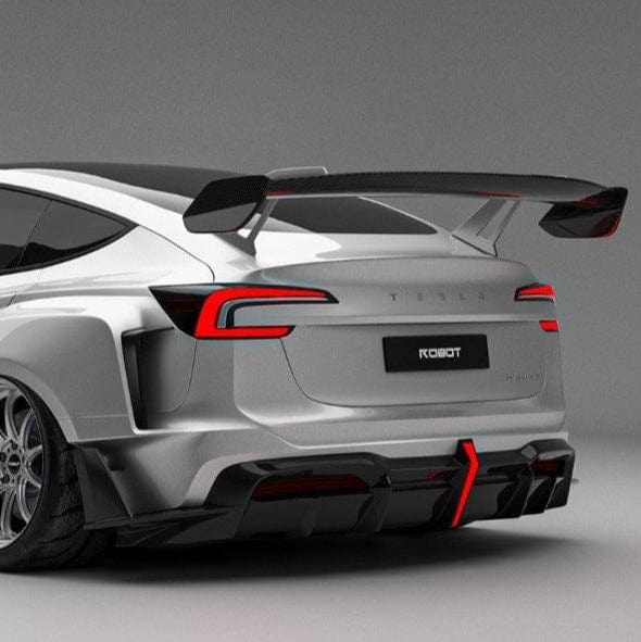 Robot Craftsman Carbon Fiber & FRP GT Spoiler Wing V2 GT for Tesla Model 3 Highland/Performance 2024-2025 - PimpMyEV