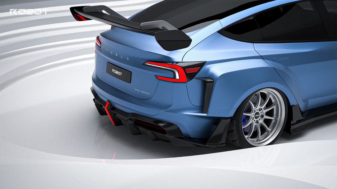 Robot Craftsman Carbon Fiber & FRP GT Spoiler Wing V2 GT for Tesla Model 3 Highland/Performance 2024-2025 - PimpMyEV