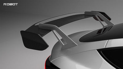 Robot Craftsman Carbon Fiber & FRP GT Spoiler Wing V2 GT for Tesla Model 3 Highland/Performance 2024-2025 - PimpMyEV