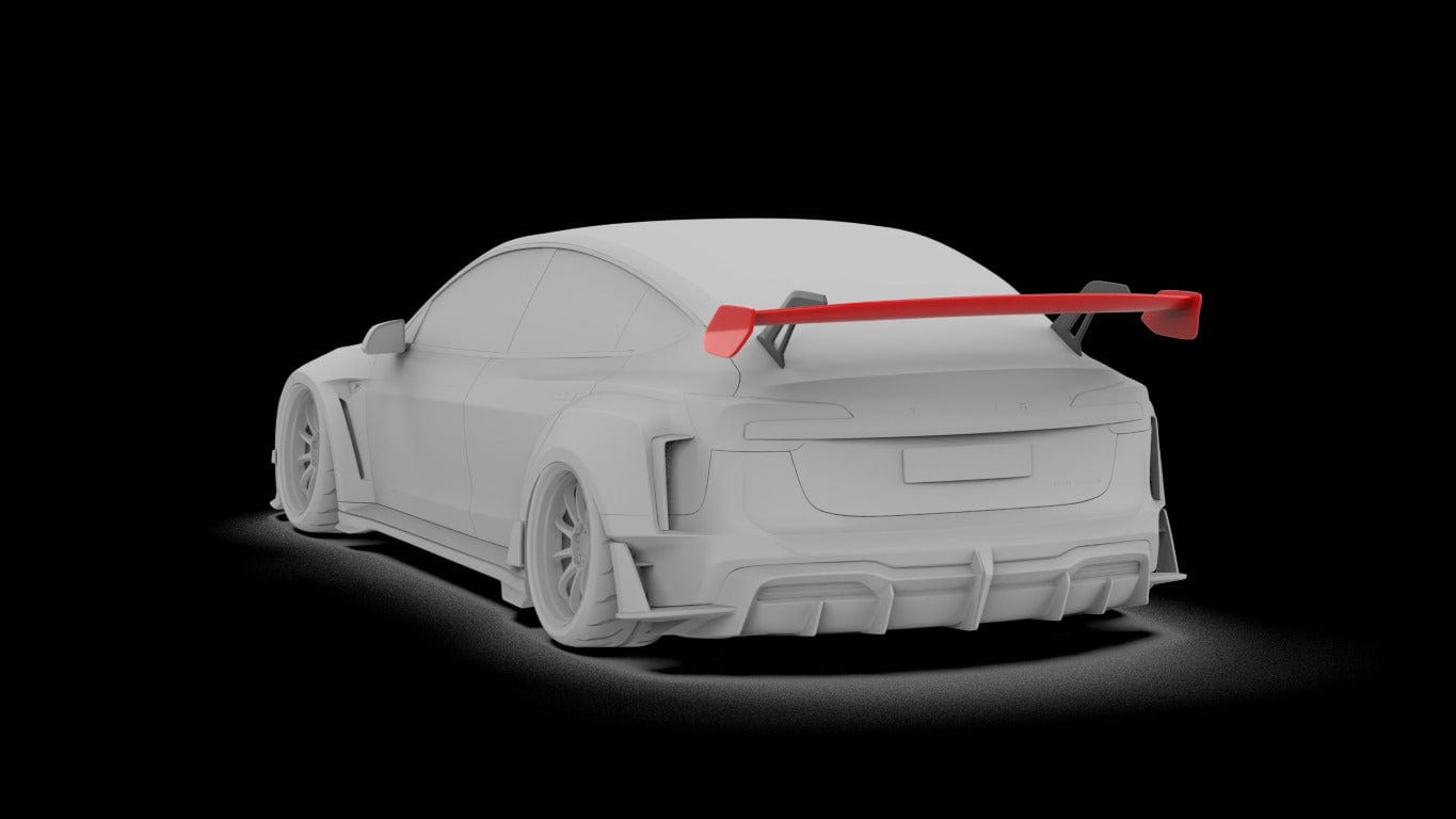 Robot Craftsman Carbon Fiber & FRP GT Spoiler Wing V2 GT for Tesla Model 3 Highland/Performance 2024-2025 - PimpMyEV