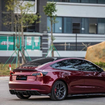 TAKD Pre-preg Carbon Fiber Rear Diffuser for Tesla Model 3 2017-2023 - PimpMyEV