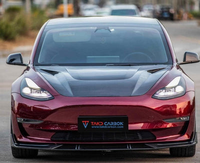 TAKD Pre-preg Carbon Front Lip for Tesla Model 3 2017-2023