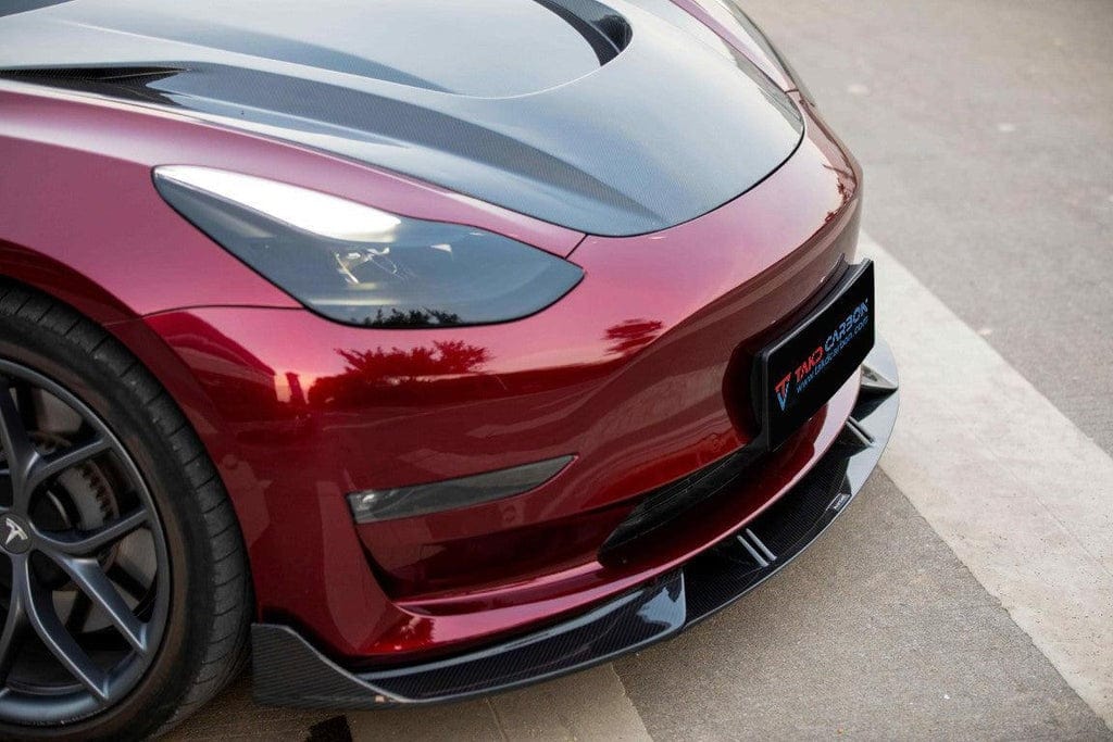 TAKD Pre-preg Carbon Front Lip for Tesla Model 3 2017-2023