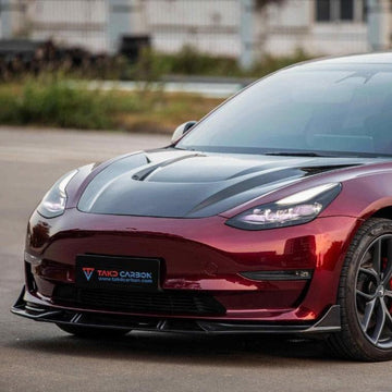 TAKD Pre-preg Carbon Front Lip for Tesla Model 3 2017-2023 - PimpMyEV