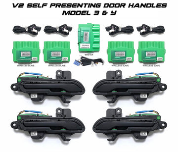Wireless Retrofit Self Presenting & Welcome Automatic RGB LED Door Handles V2 For Tesla Model Y 2020-2024 - PimpMyEV