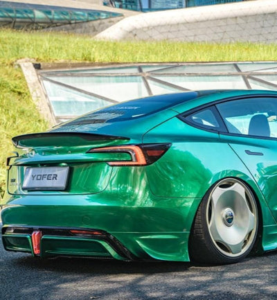 Yofer USA Carbon Fiber & ABS Rear Spoiler for Tesla Model 3 Highland/Performance 2024-2025 - PimpMyEV
