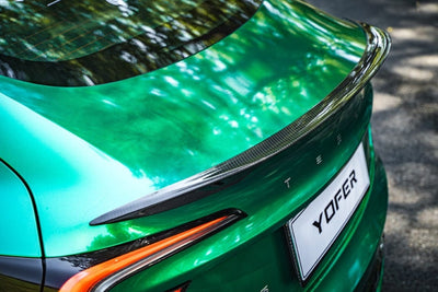 Yofer USA Carbon Fiber & ABS Rear Spoiler for Tesla Model 3 Highland/Performance 2024-2025 - PimpMyEV