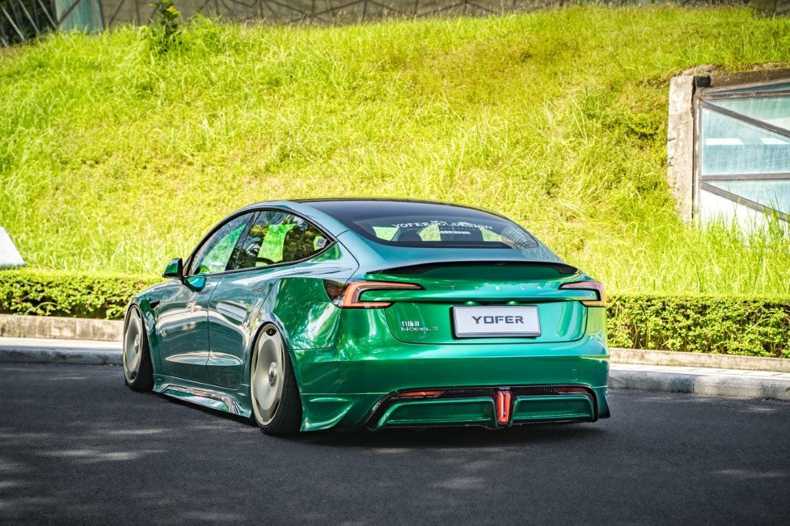 Yofer USA PP Rear Diffuser & Canards V2 for Tesla Model 3 Highland/Performance 2024-2025 - PimpMyEV