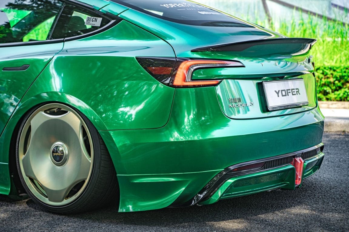 Yofer USA PP Rear Diffuser & Canards V2 for Tesla Model 3 Highland/Performance 2024-2025 - PimpMyEV