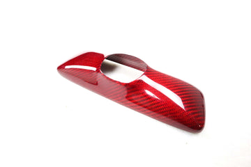 Real Molded Red Carbon Fiber Rearview Mirror Overlay For Tesla Model Y 2020-2025 - PimpMyEV