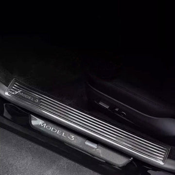 4PCs Door Interior Sill Scuff Protectors for Tesla Model 3 2023-2025 Highland - PimpMyEV