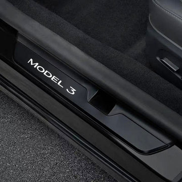 LED Light Up Door Sill Welcome Scuff Plates For Tesla Model 3 Highland 2023-2025 - PimpMyEV