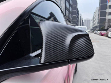CMST Genuine Carbon Fiber Mirror Cover for Tesla Model Y AWD Performance/RWD Long Range 2020+ - PimpMyEV