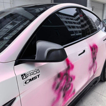 CMST Genuine Carbon Fiber Mirror Cover for Tesla Model Y AWD Performance/RWD Long Range 2020+ - PimpMyEV