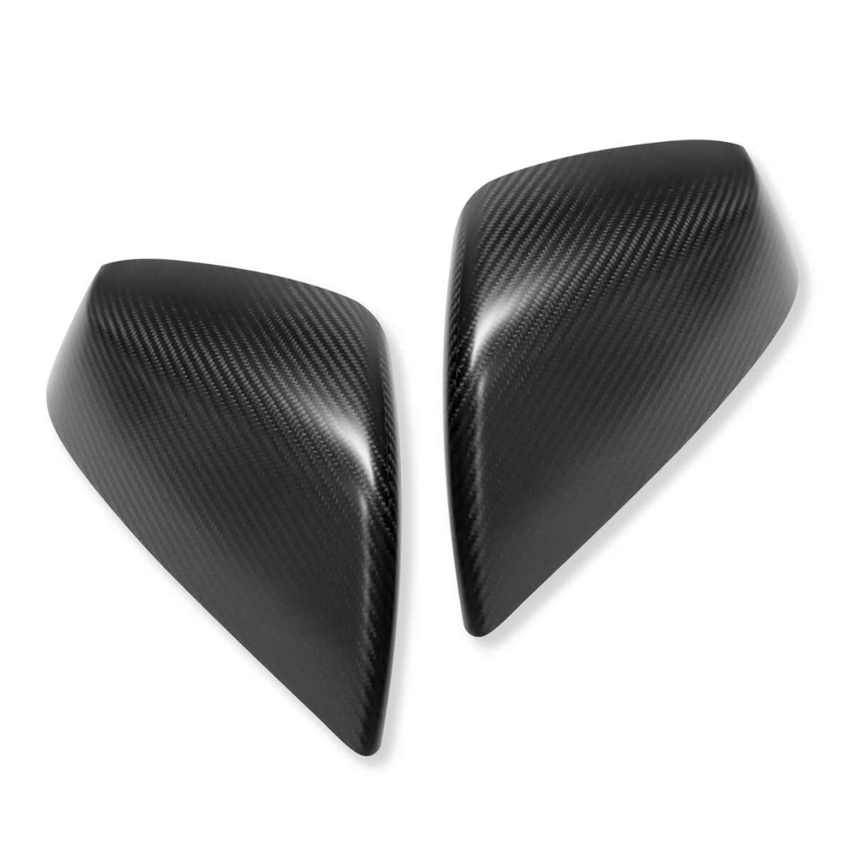 Real Molded Carbon Fiber Side Mirror Overlay Covers for Tesla Model S 2022+