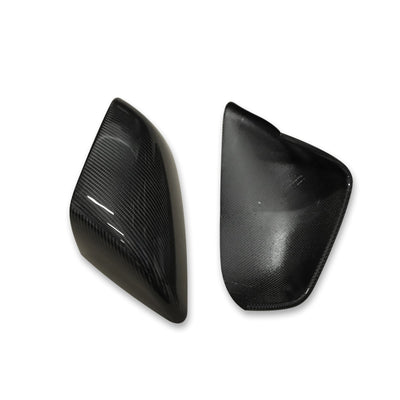 Real Molded Carbon Fiber Side Mirror Overlay Covers for Tesla Model X 2022+