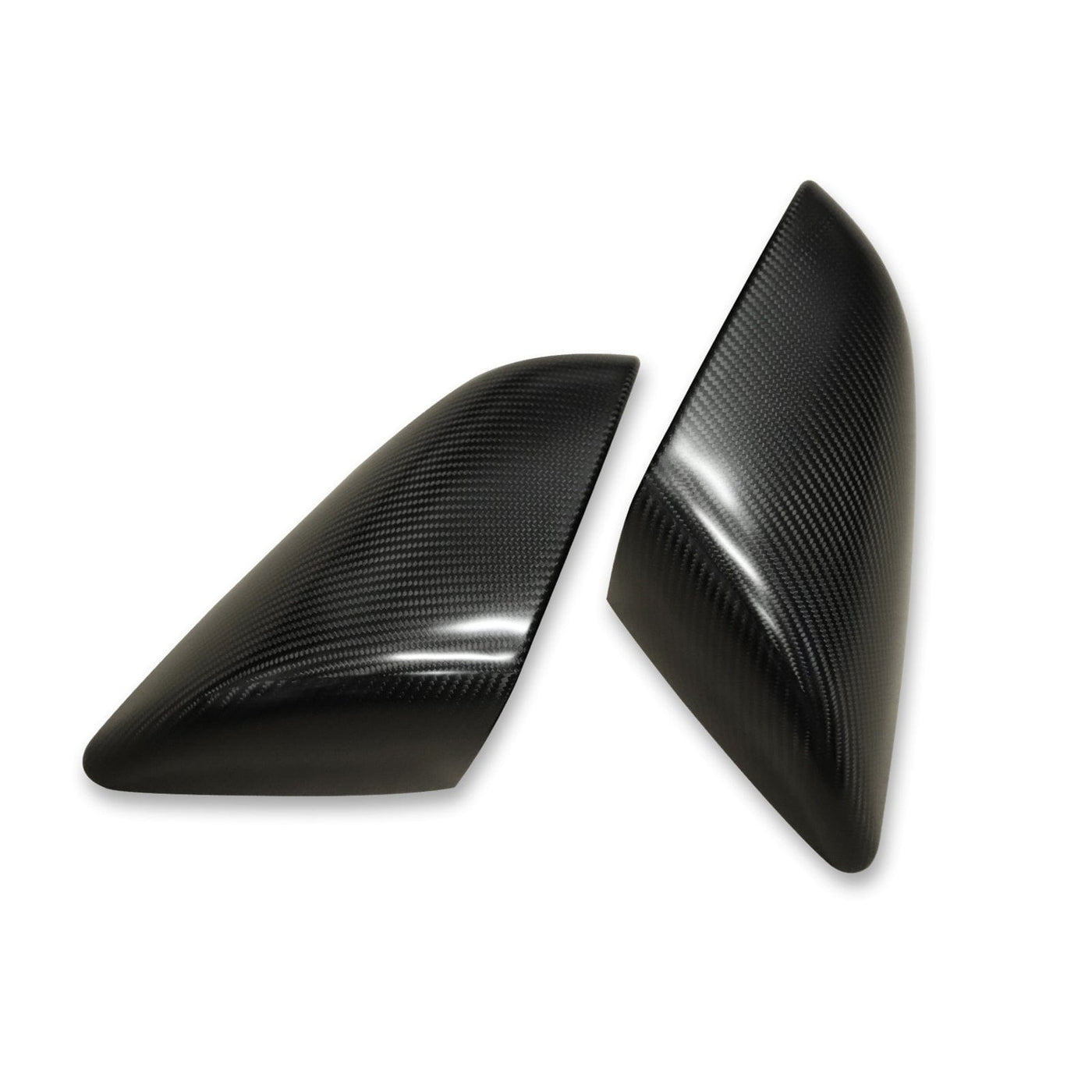 Real Molded Carbon Fiber Side Mirror Overlay Covers for Tesla Model X 2022+