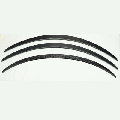 Real Molded Carbon Fiber Plaid Style Trunk Spoiler Wing for Tesla Model S 2022+