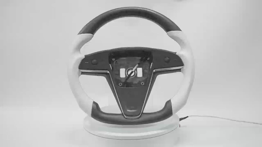 Custom Round Steering Wheel Replacement For TALLER FRONT TRIM for Tesla Model S/X 2023-2026