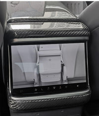 Real Molded Gloss Carbon Fiber Rear Screen Air Outlet Frame for Tesla Model X 2023-2026