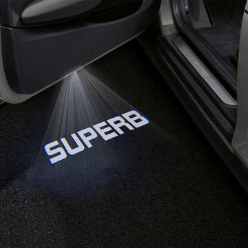 Skoda Superb 2nd/3rd/4th Gen Premium Door Puddle Lights Multiple Designs 2008-2026