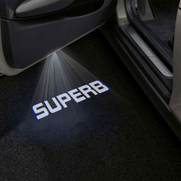 Skoda Superb 1st Gen B5 Facelift Premium Door Puddle Lights Multiple Designs 2006-2008