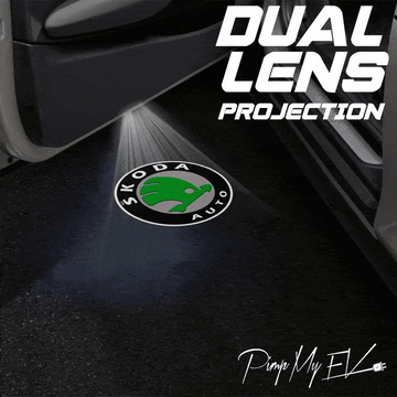 Skoda Superb 2nd/3rd/4th Gen Dynamic Dual Lens Premium Door Puddle Lights Multiple Designs 2009-2025