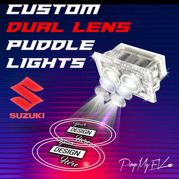 Custom Dual Lens LED Courtesy Door Projector Puddle Lights for Suzuki